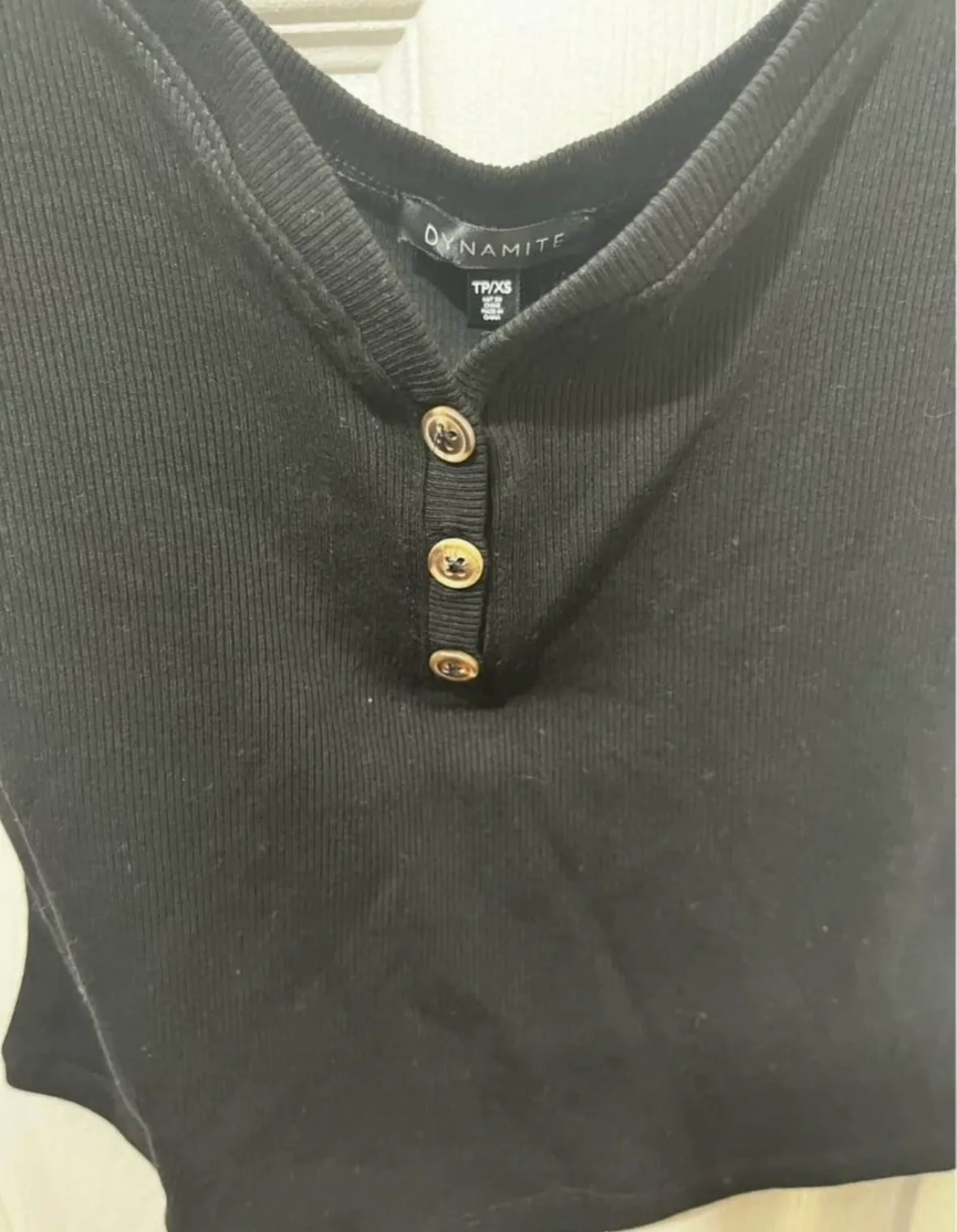 Dynamite Black Ribbed Tank Top image indicator(5)