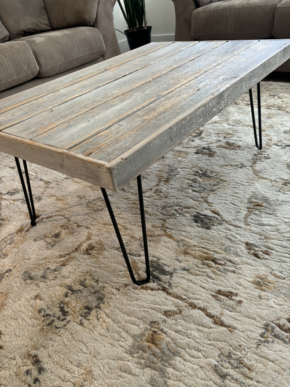 Rustic Farmhouse Coffee Table made by local crafts woman