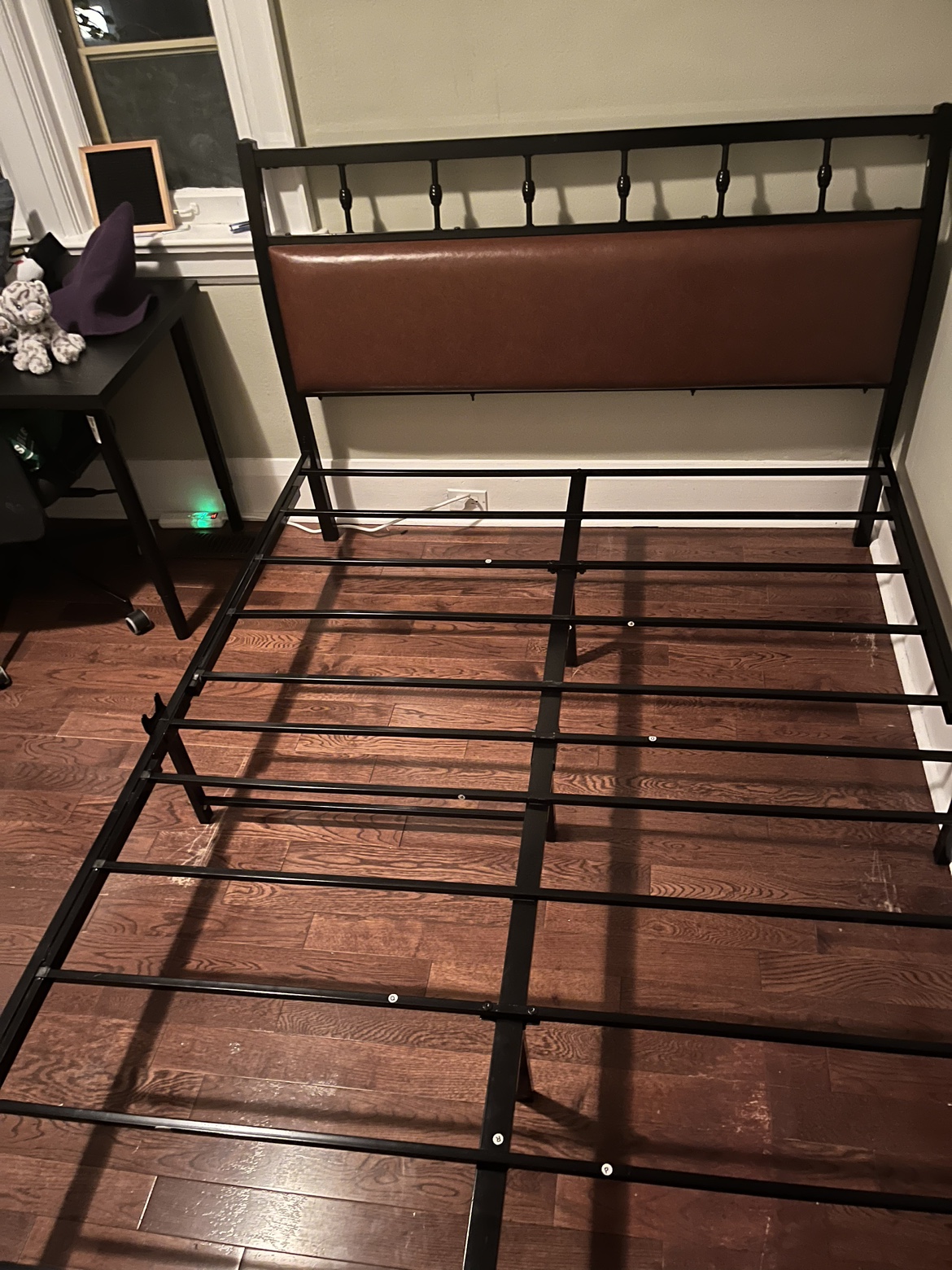 Queen Sized Metal Bed Frame with Headboard - photo 2