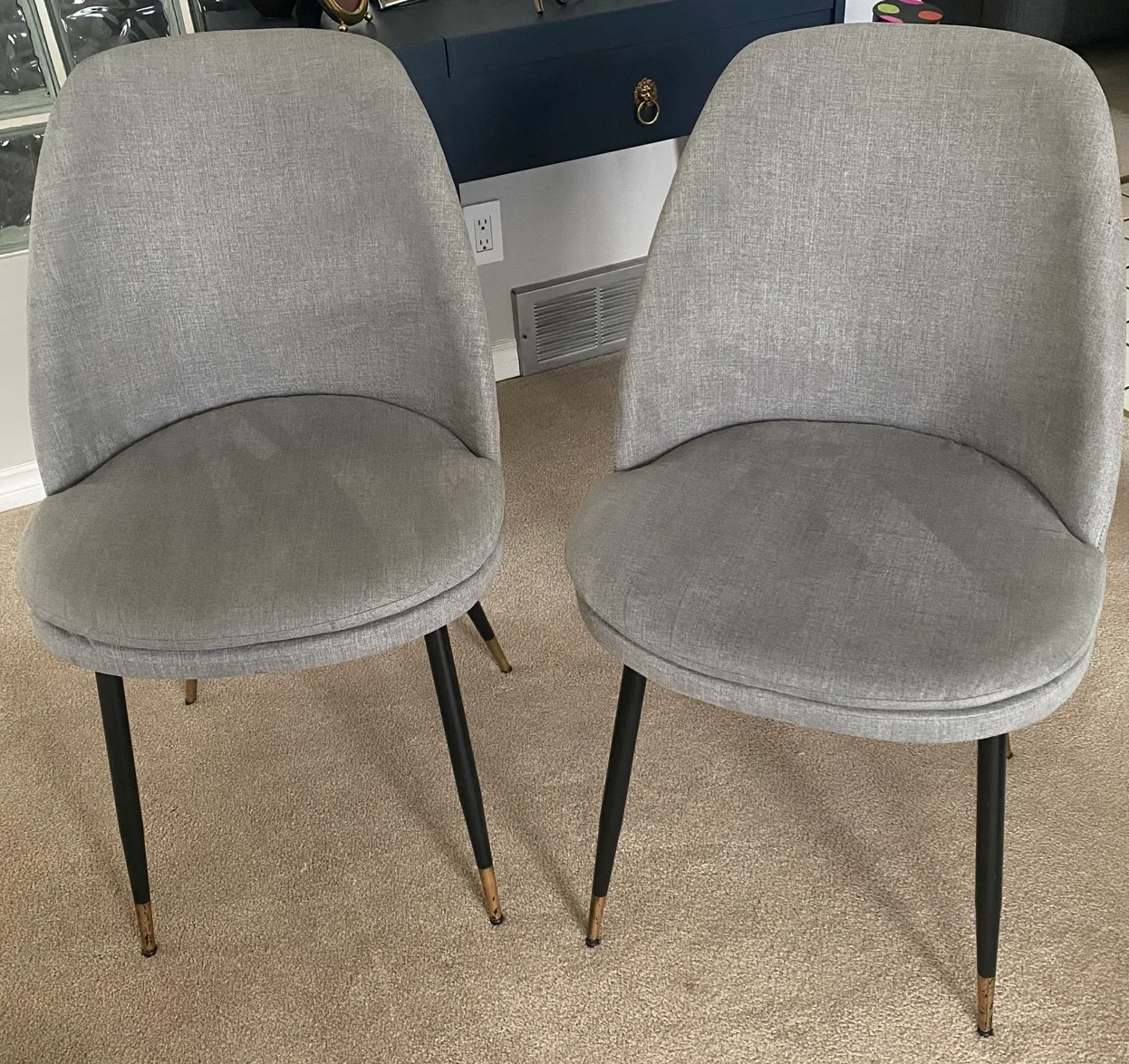 2 x Grey Dining Chairs - Midnapore SE thumbnail