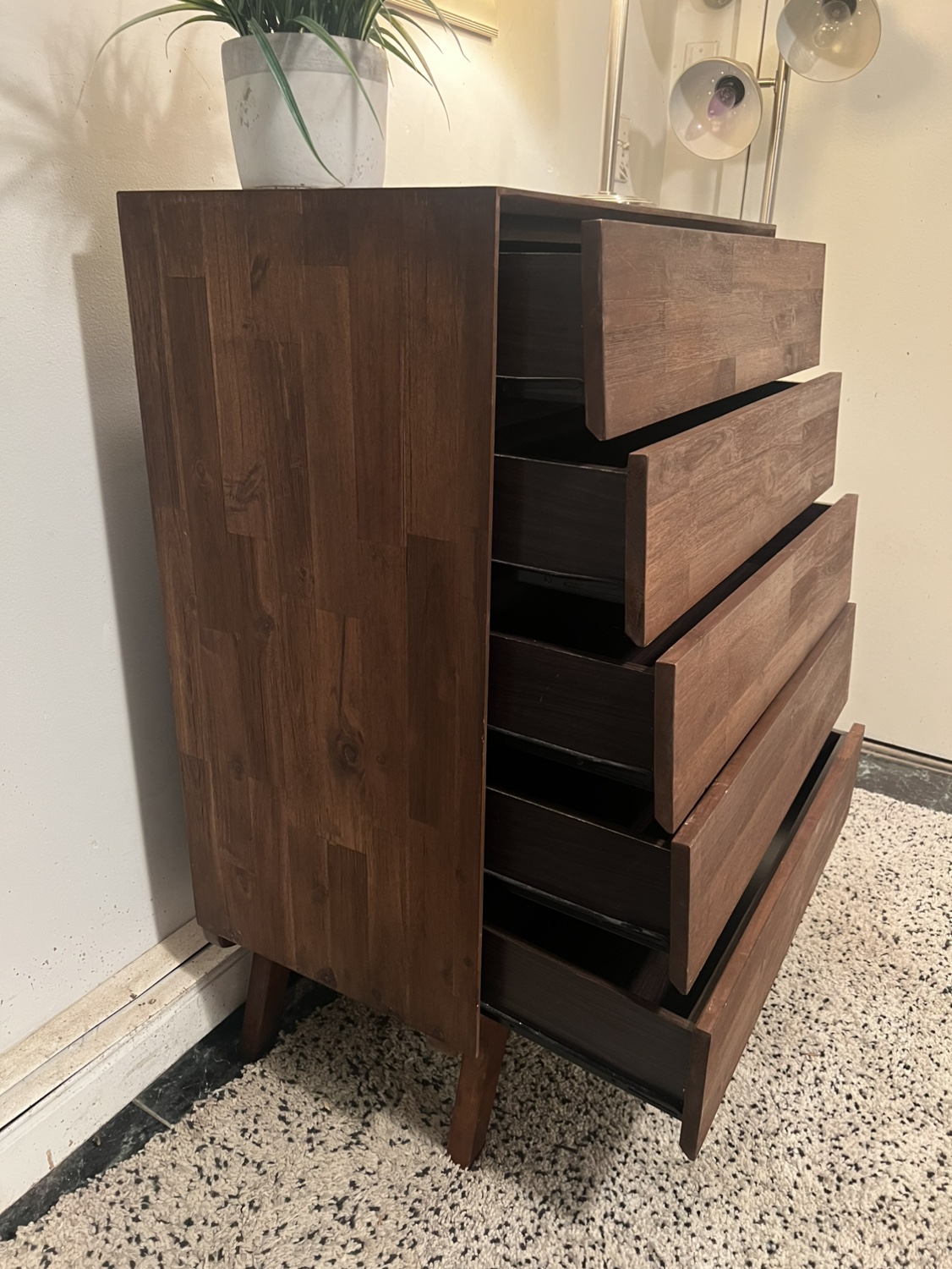 Mid-Century Style Rustic 5 Drawers Dresser - Delivery Available - photo 3