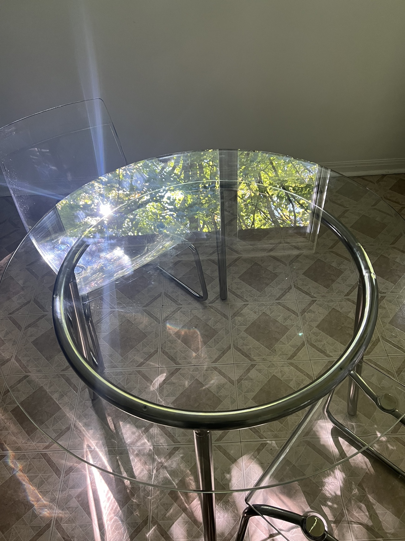 Glass Dining Table Set with Two Chairs - photo 2