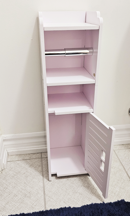 White Bathroom Storage Cabinet - photo 3