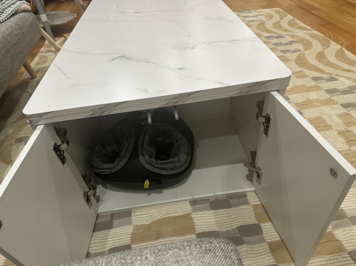 White Wood Lift-top Coffee Table - photo 4