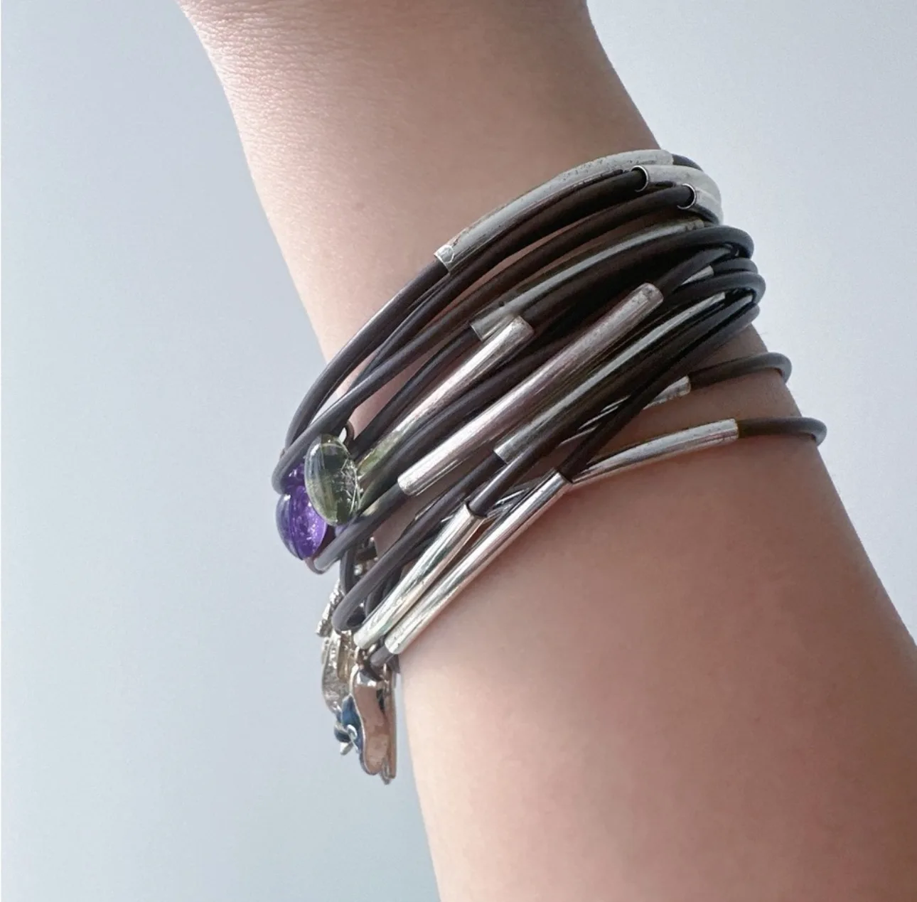 Brown Cord Bracelet with Charm image indicator(6)