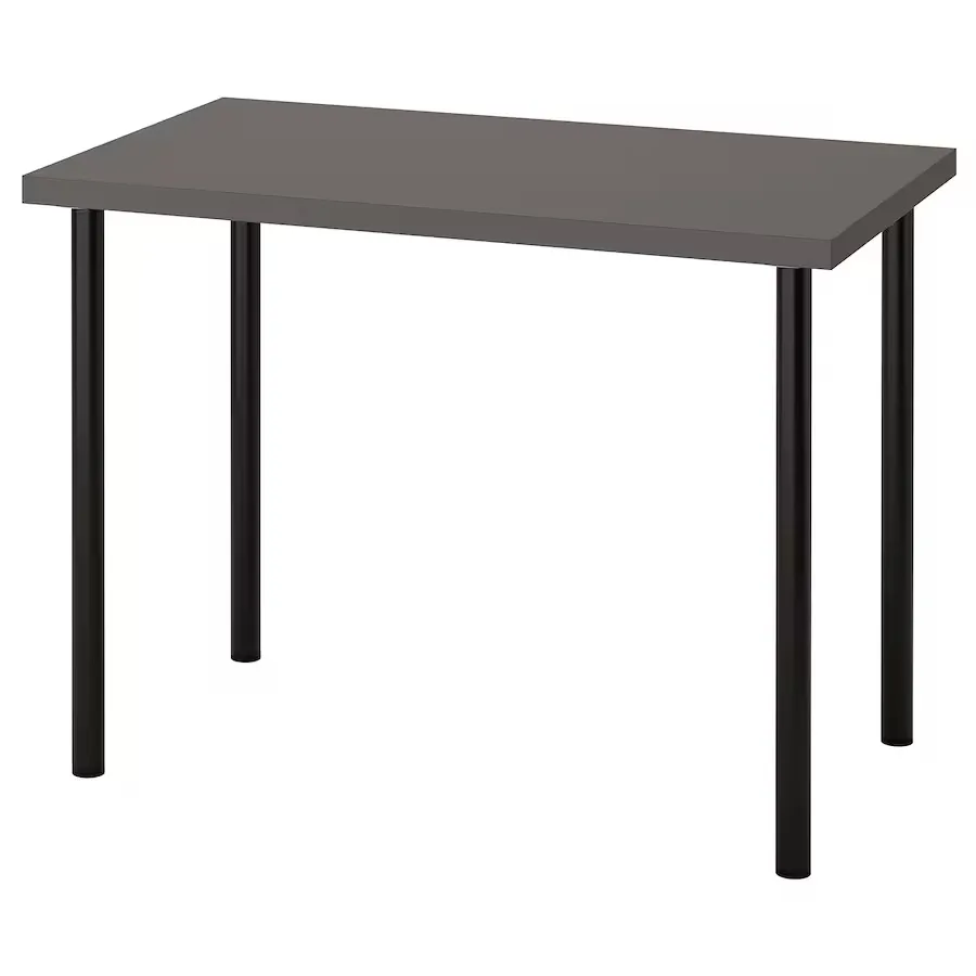 LINNMON/ADILS Desk, Black-Brown/White set of 2 tables thumbnail