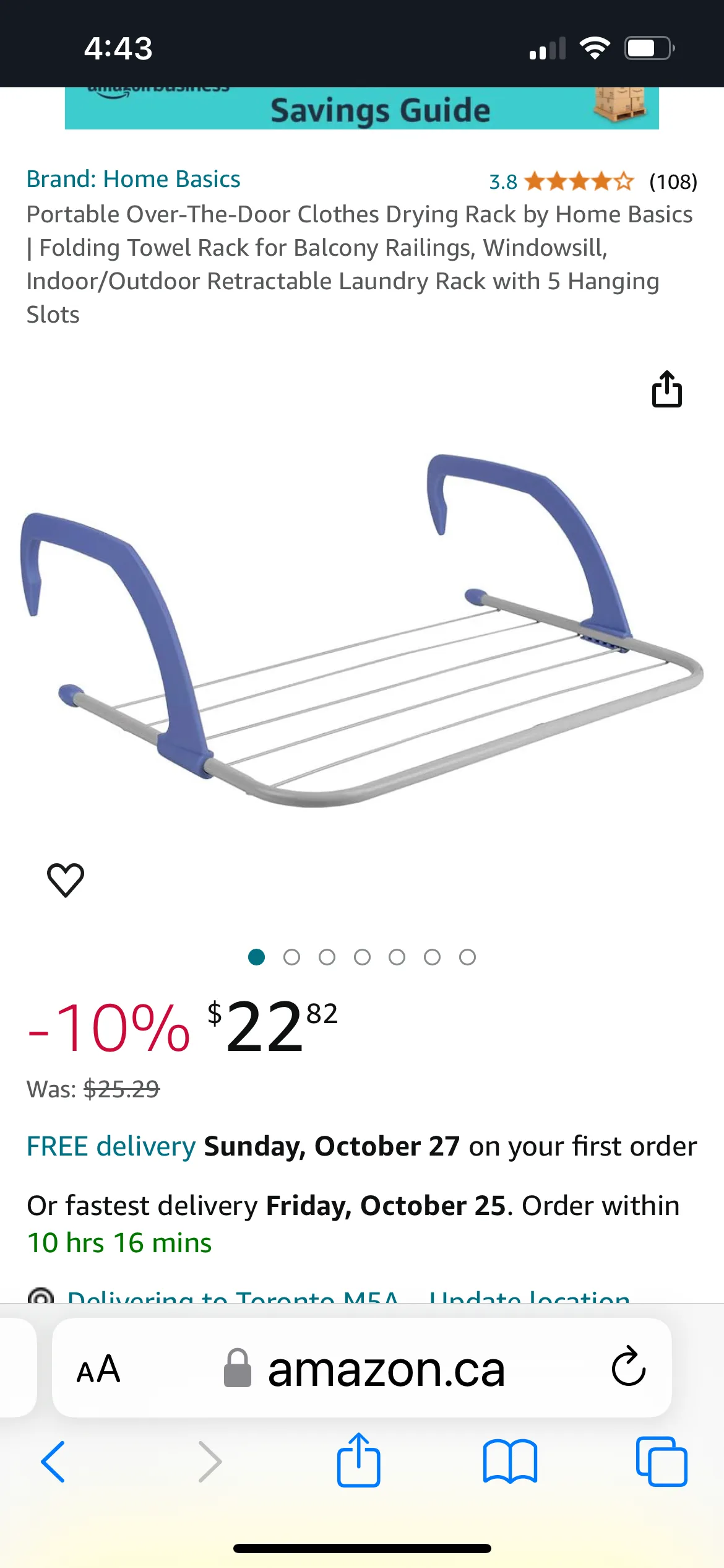 Brand new Portable-over-the-door drying rack. Made in Italy image indicator(5)