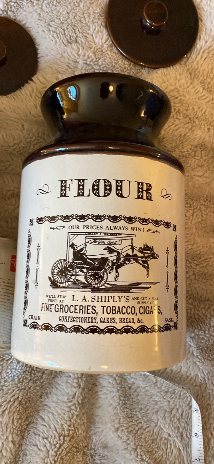 Vintage "Ye Olde Canadian" Sugar and flour Crock  #thriftypicks - photo 2