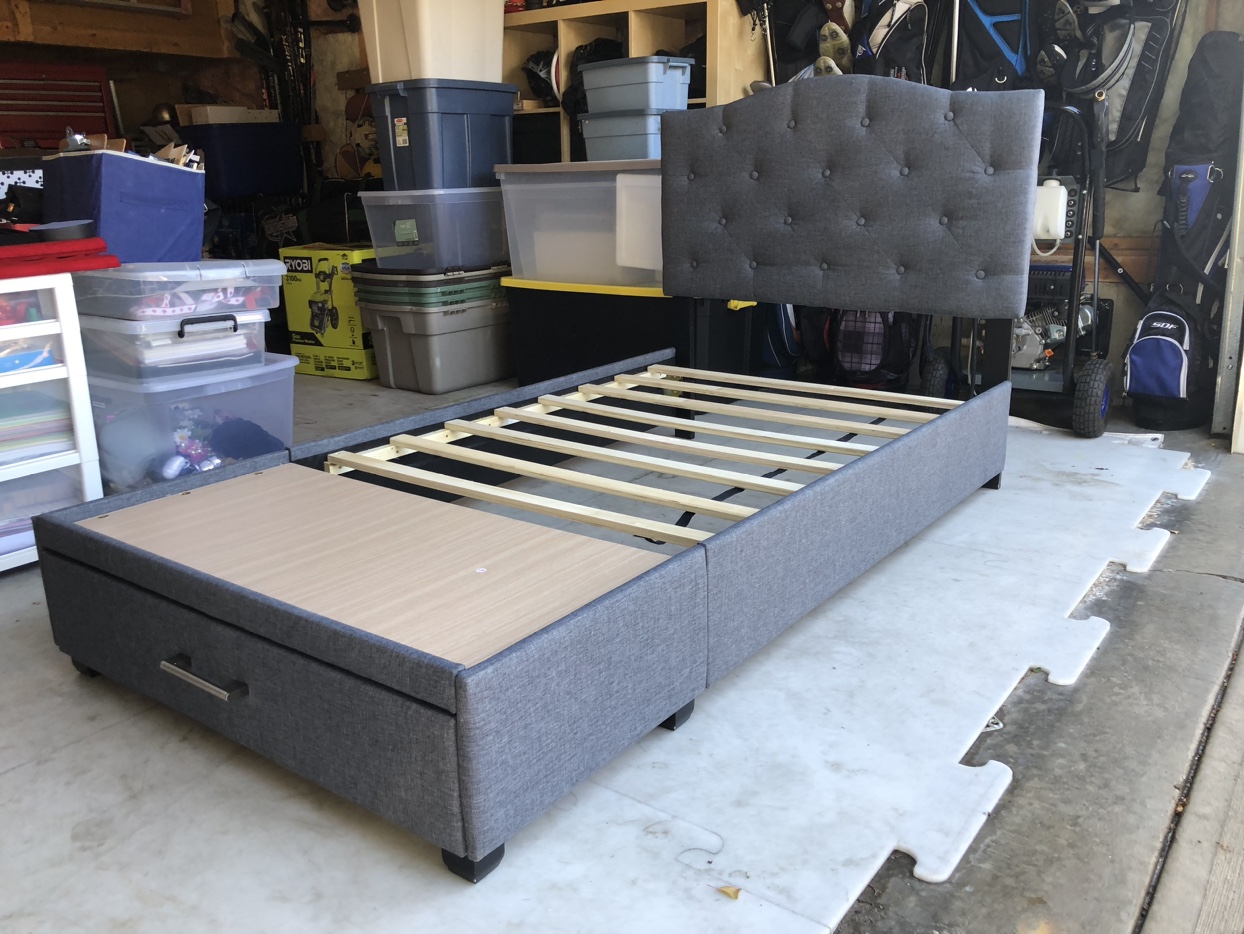 Twin Size Headboard with Storage