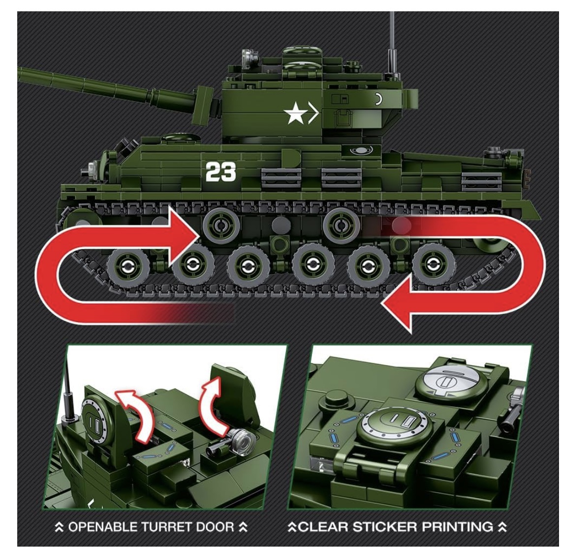 Model WW2 Sherman Military Tank - photo 2