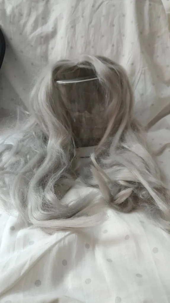 Halloween  🧙‍♀️🧙‍♀️ Witch's Costume Hat + Grey long hair wig image indicator(5)