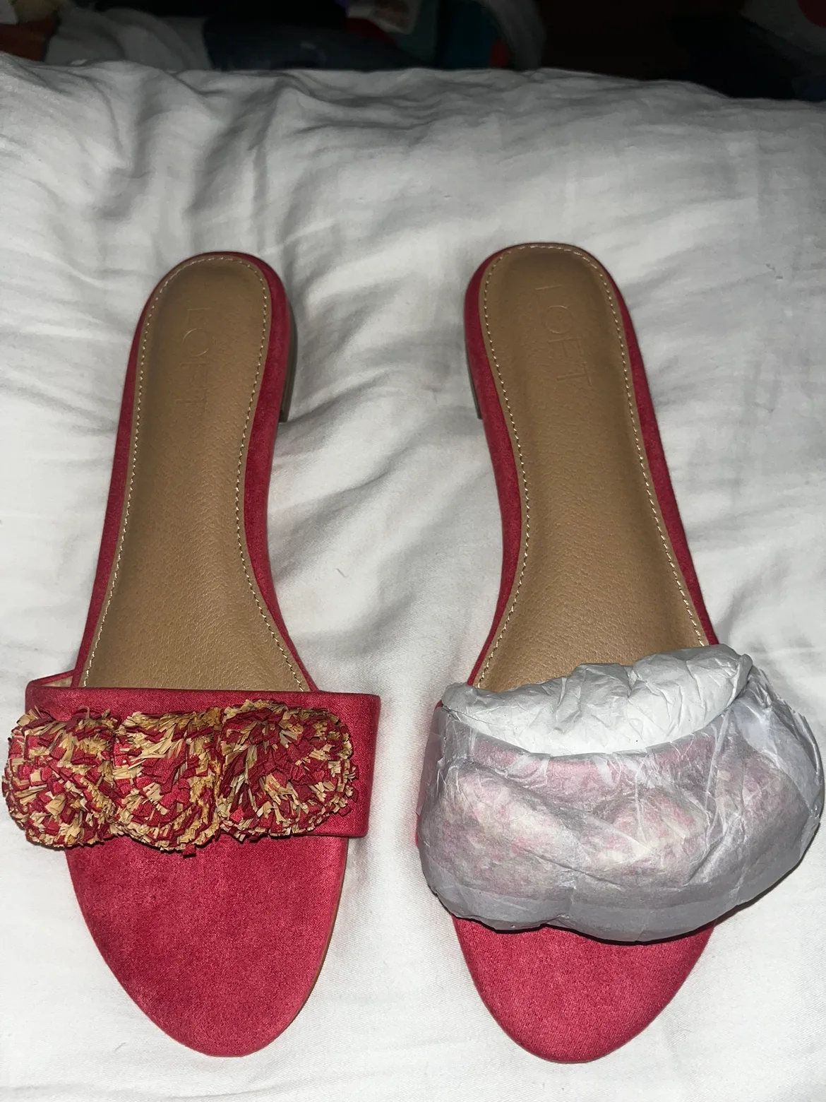 LOFT Pink Suede Slides image indicator(2)