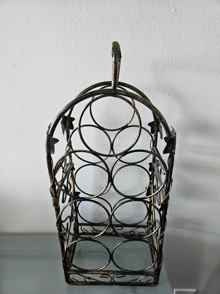 Vintage Wrought Iron Wine Rack thumbnail