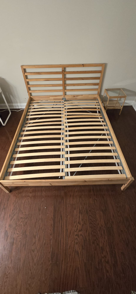 queen size Bed Frame and Nightstand