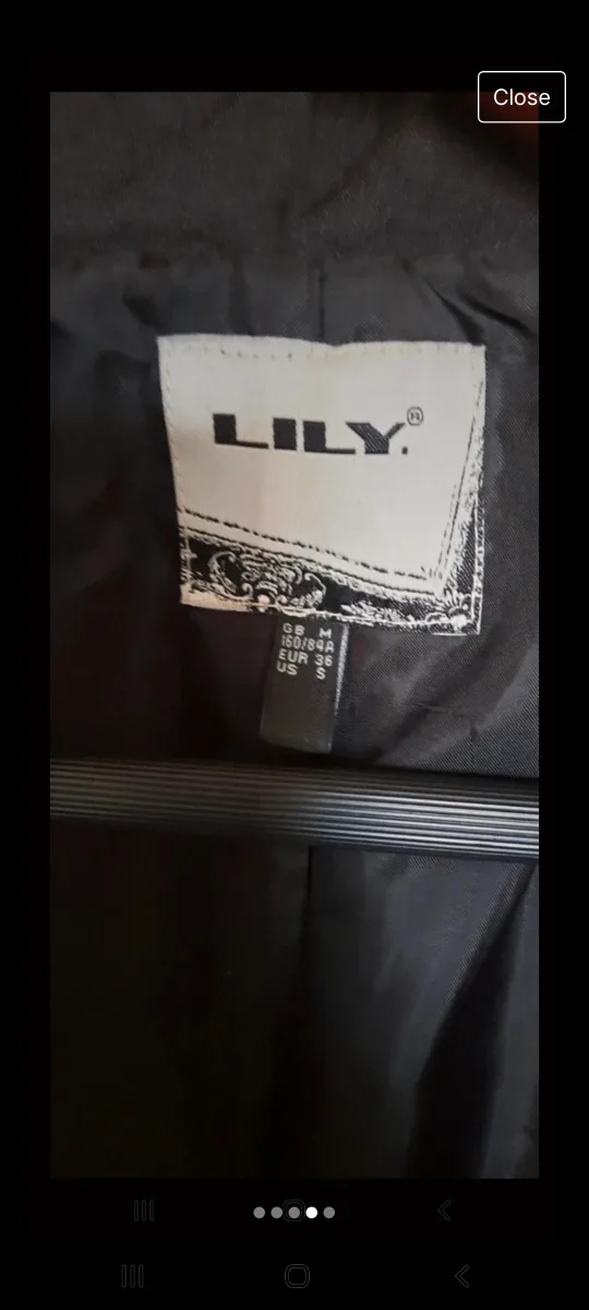 Lily Women's Size Small Black Short Sleeve Trench Coat image indicator(3)