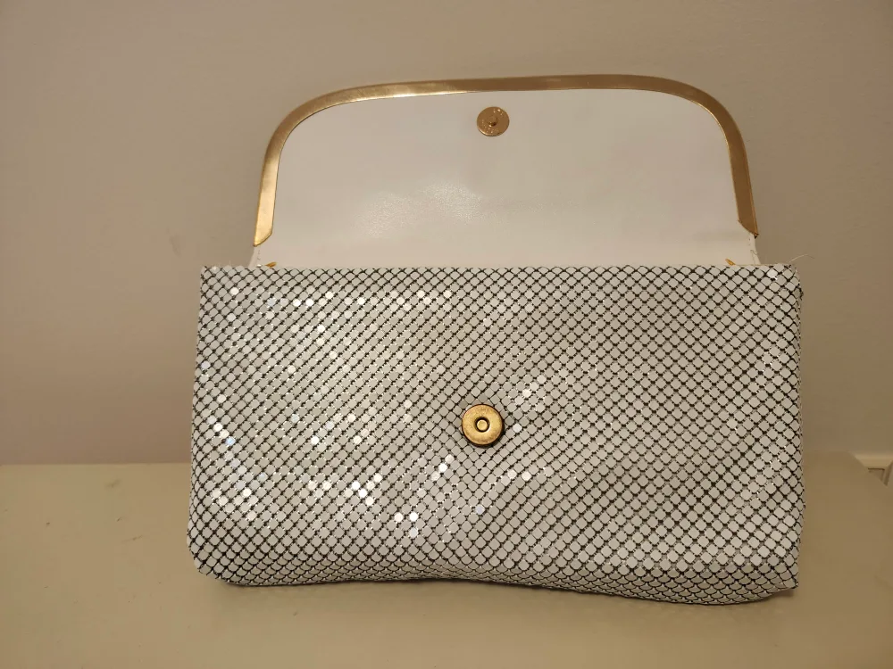 White Mesh Chain Evening Bag image indicator(4)