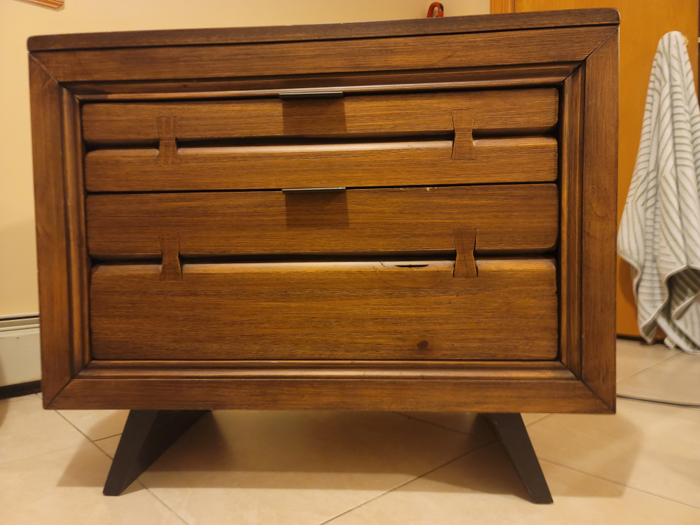 Bob's Furniture Wooden Nightstand