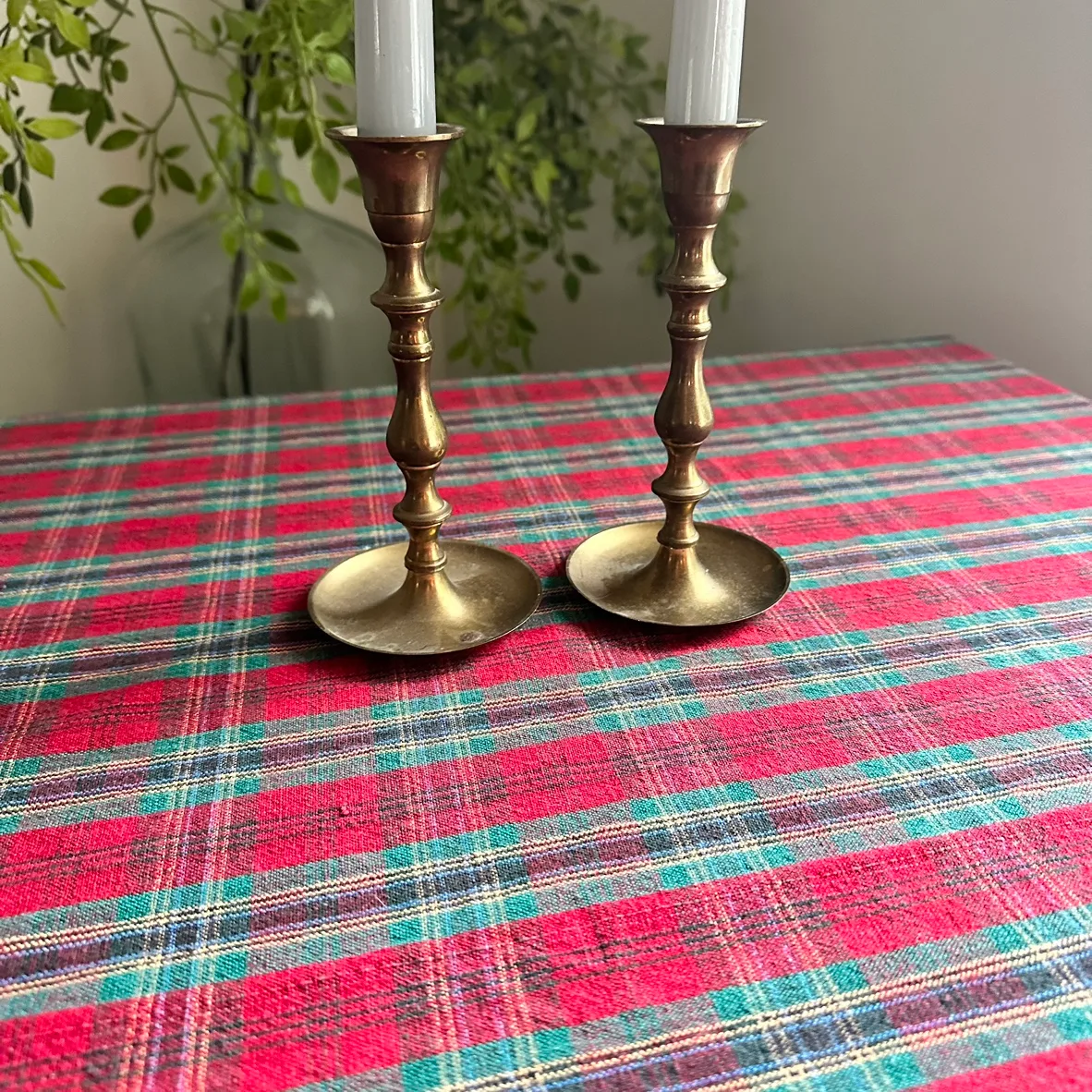 Set of 2 Brass Candle sticks/Holders image indicator(4)