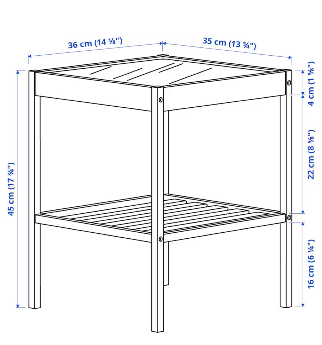 IKEA NESNA Bamboo Nightstand - photo 2
