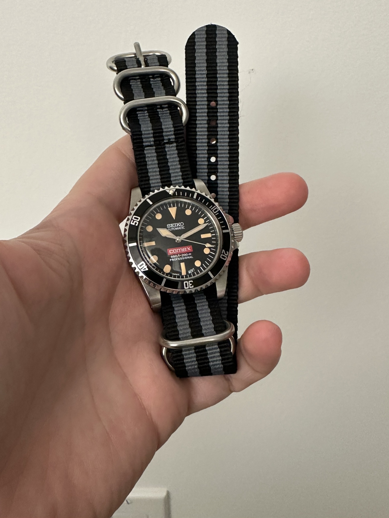 Seiko submariner mod automatic watch - photo 3
