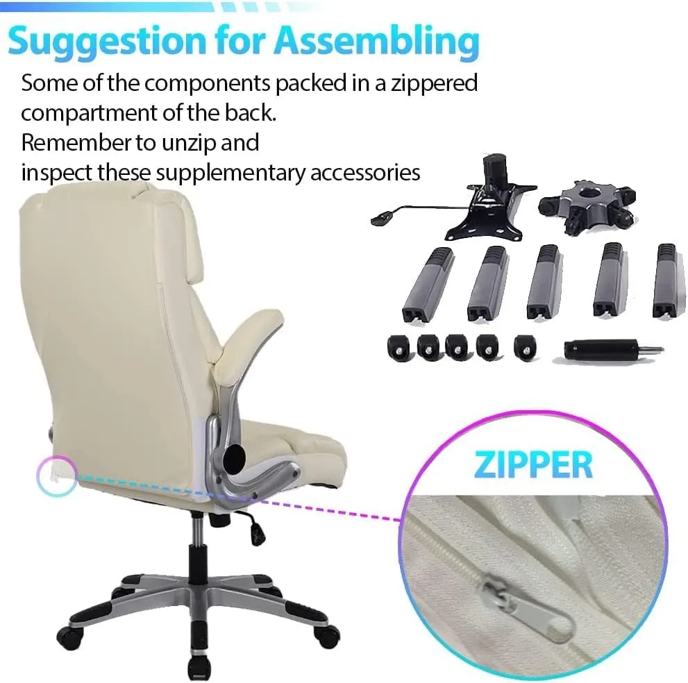 Executive Faux Leather Chair with thick cushion ▫️BRAND NEW▫️ image indicator(3)