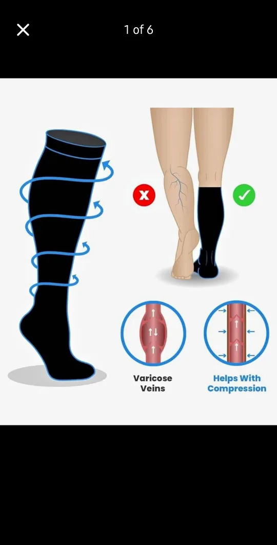    XTF Unisex Coppered-infused Compression Socks S image indicator(2)