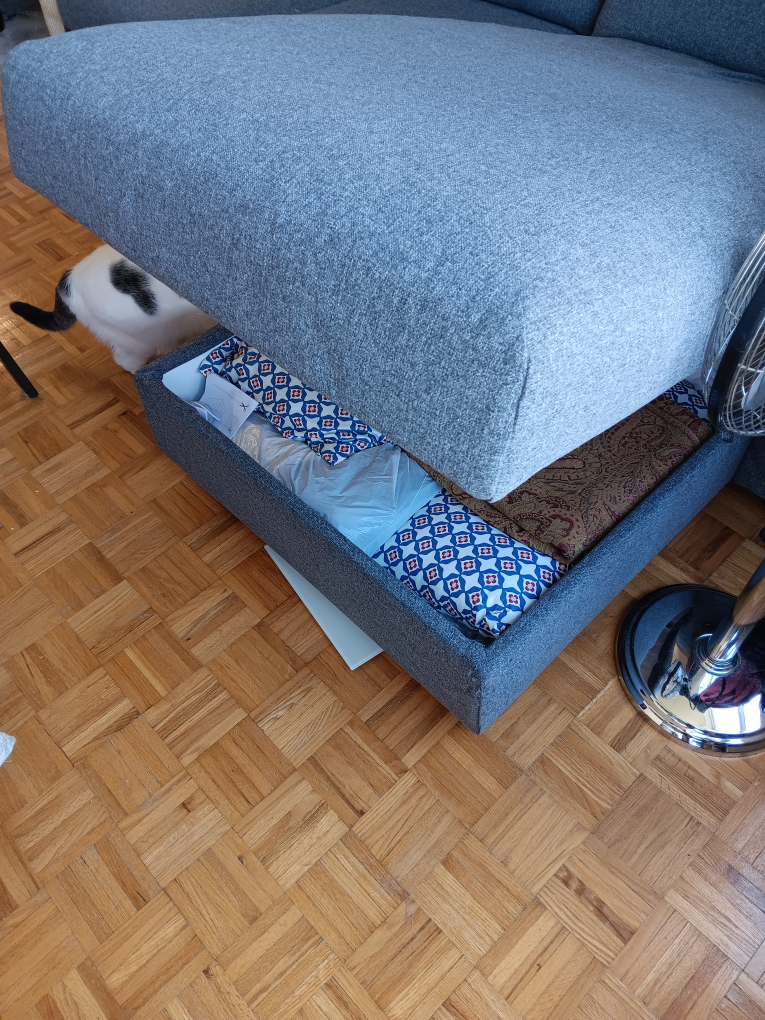 Grey Sectional Sofa with Storage - photo 4