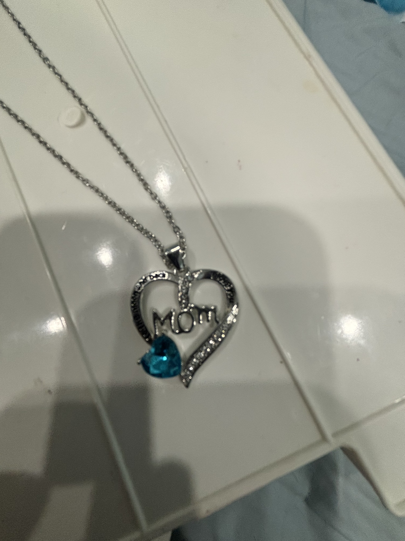 Silver & Blue Mother’s Day pendant - photo 2