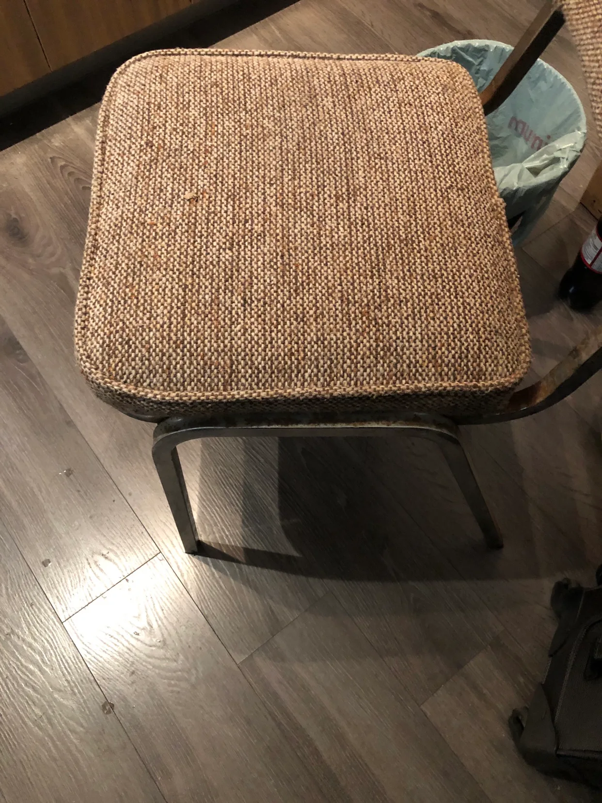 Metal Chair with Brown Fabric （metal rusted) image indicator(2)