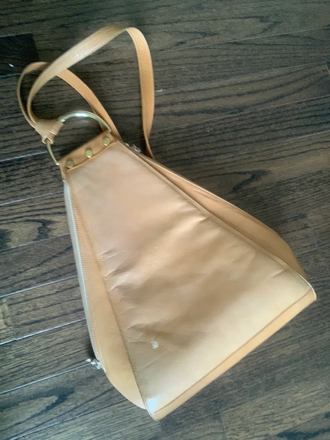 Tan Leather Backpack thumbnail