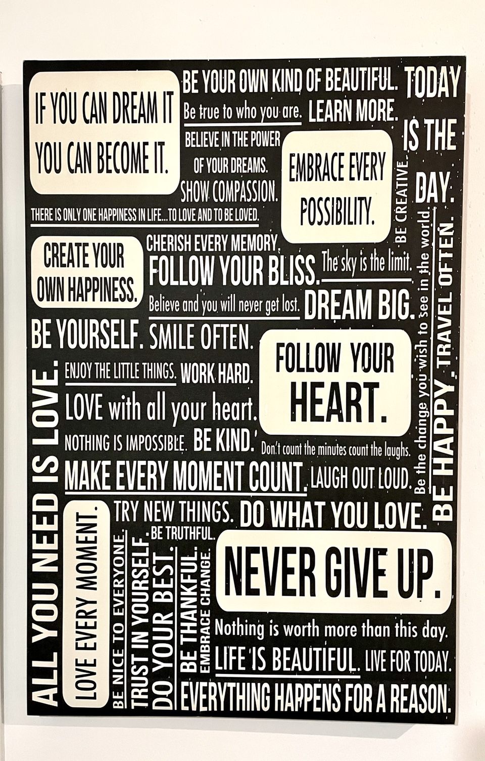 Extra large Motivational Wall Art