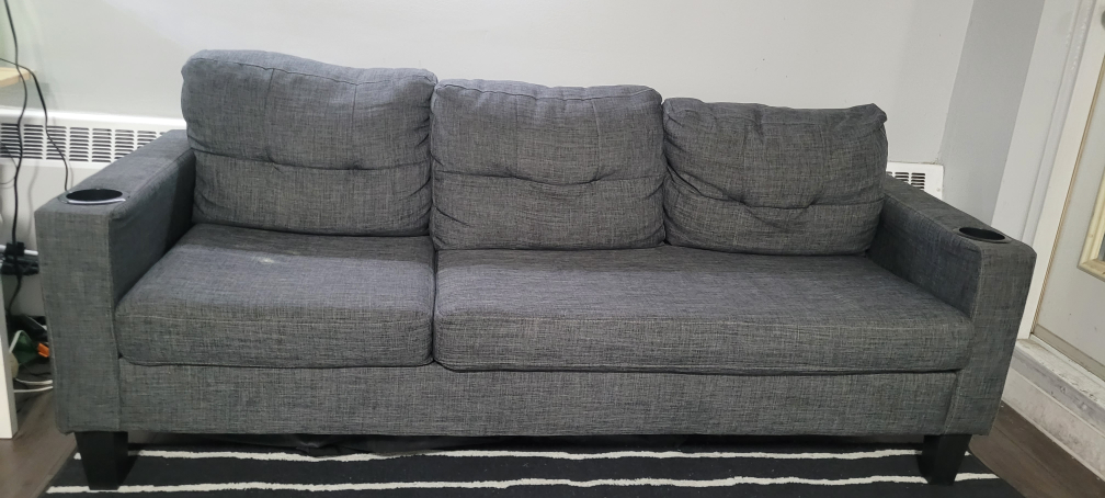 Convertible Sectional Sofa & Ottoman Included, with cup holders - photo 4