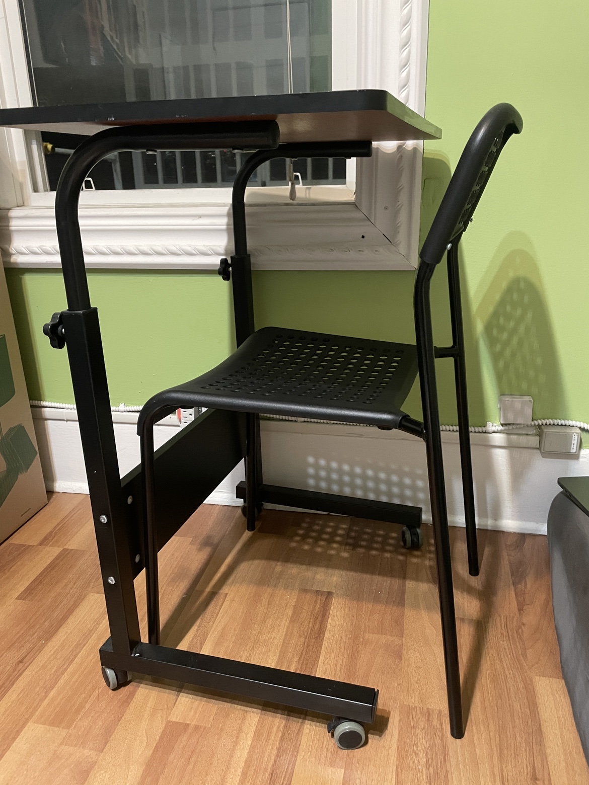 Black Desk and Chair Set