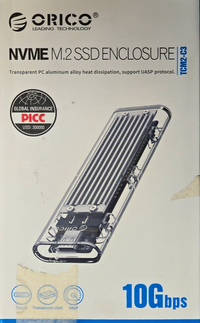 ORICO NVME M.2 SSD Enclosure