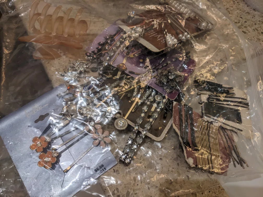 Hair Accessories Lot - Pins, Clips, Bobby Pins thumbnail