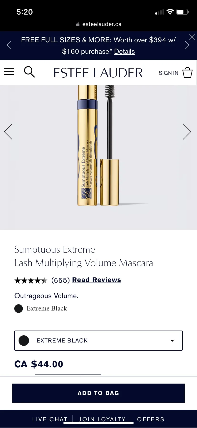 Estée Lauder Sumptuous Extreme Lash Multiplying Volume Mascara image indicator(2)