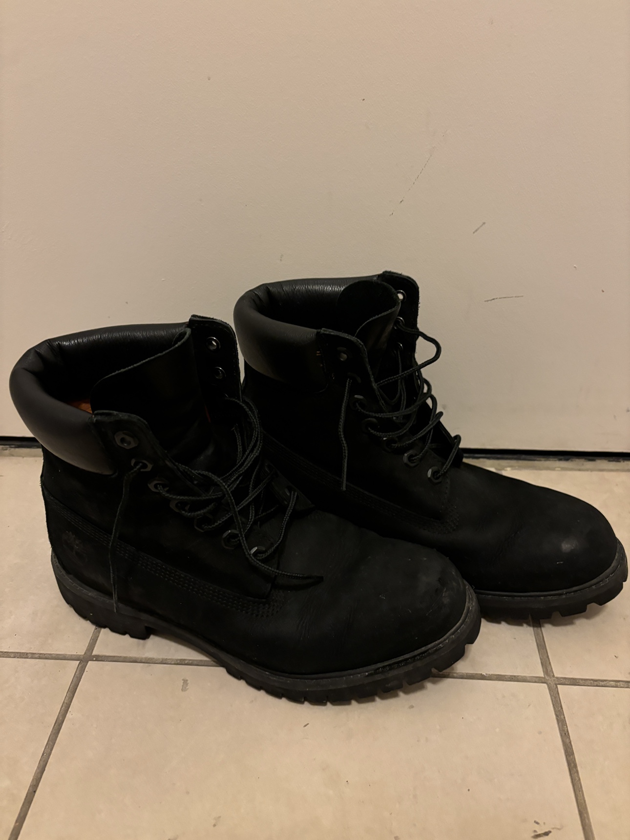 Men's Black Timberland Boots Size 9