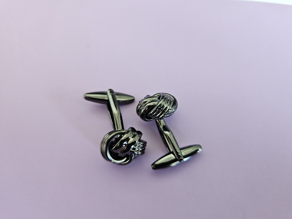 Monkey Fist Cufflinks - Black - photo 3
