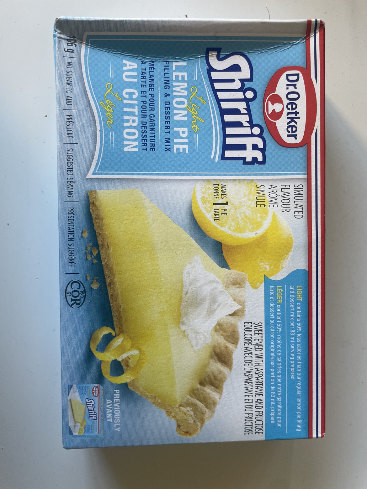 Dr. Oetker Lemon Pie Filling & Dessert Mix