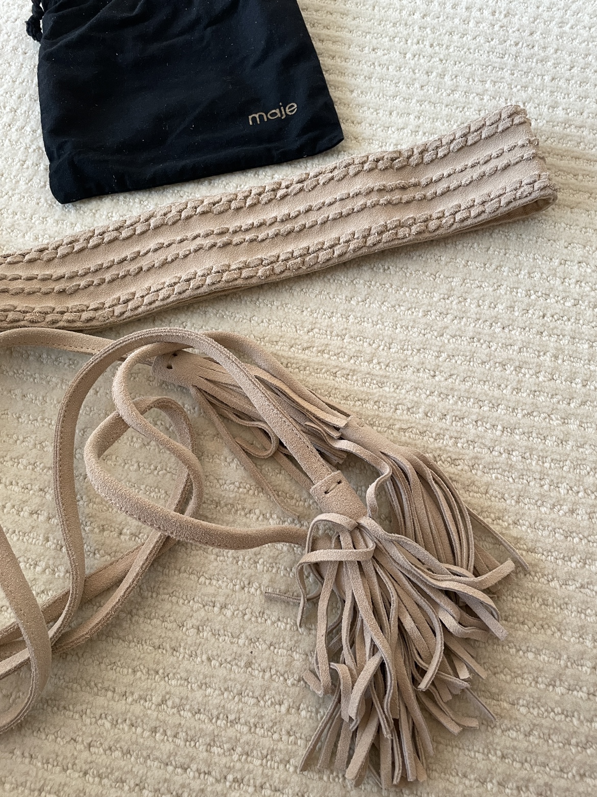 Brand new Maje Suede Belt with Tassels - photo 2