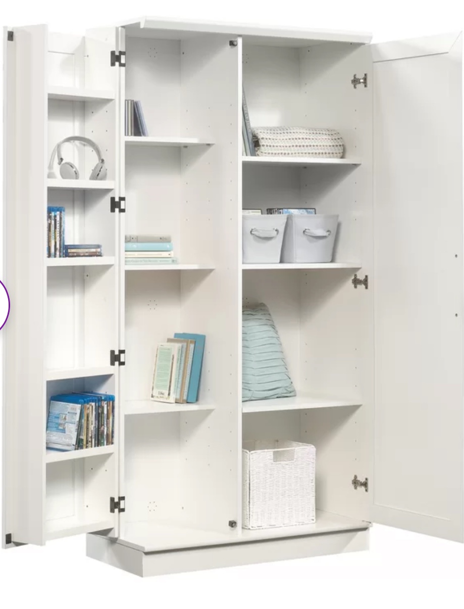 White Storage Cabinet - photo 3