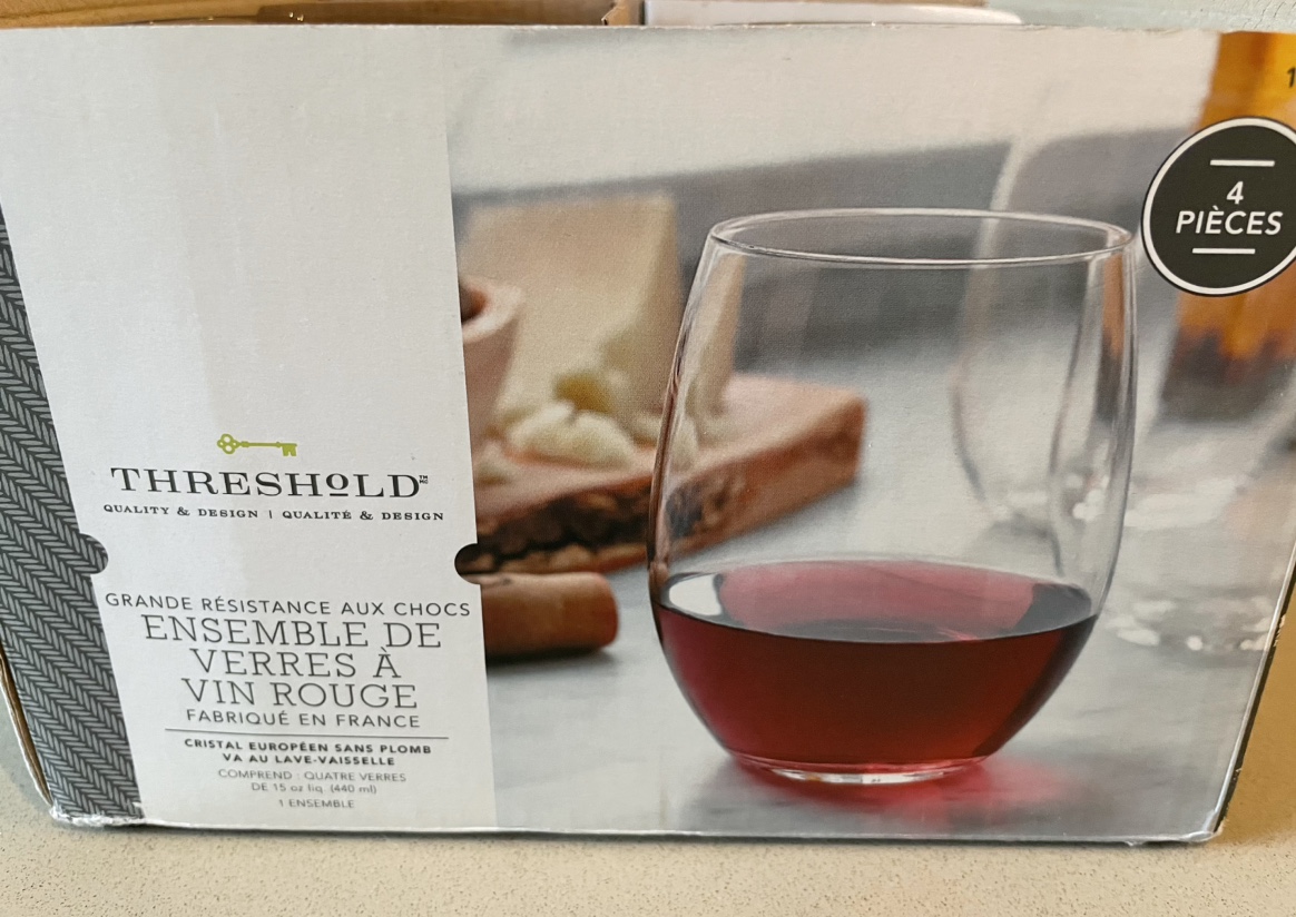 Set of 4 Stemless Wine Glasses