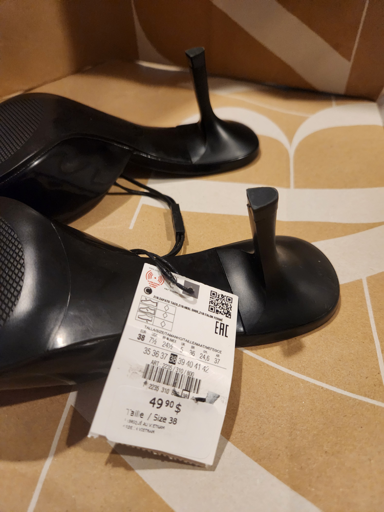 Zara Black Heeled Mules (38) - photo 2