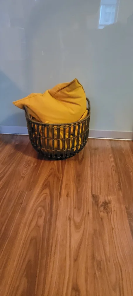 Decorative Wicker Basket with Handles thumbnail