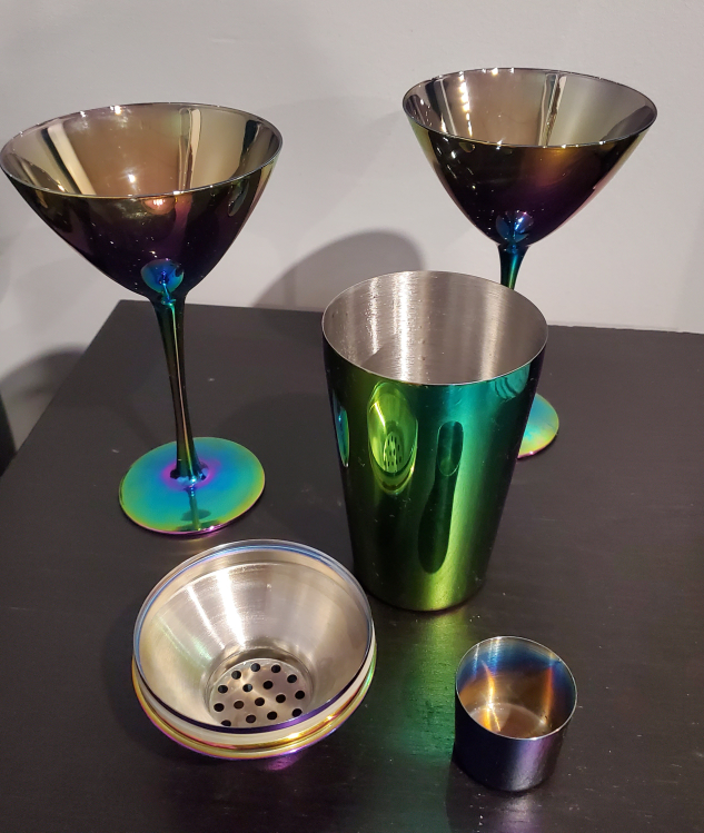 Holographic Martini Shaker and Glass Set - photo 3