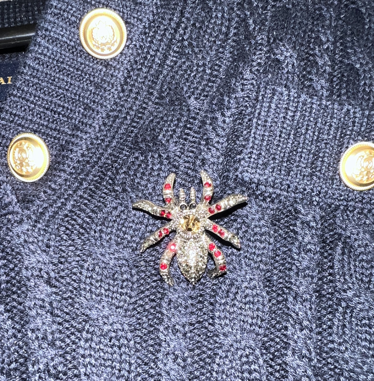 Rhinestone Spider Brooch - photo 3