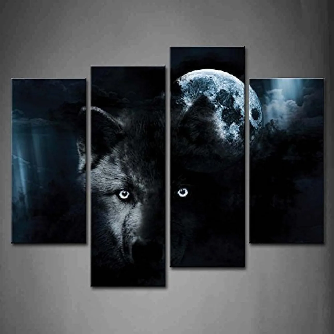 Wolf & Moon Canvas Art thumbnail