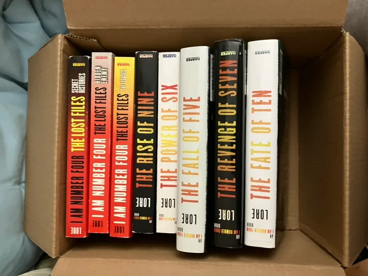 Set of books from I Am Number Four series by Pittacus Lore thumbnail
