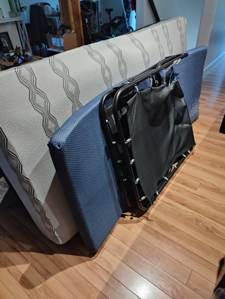 Twin Mattress & Foldable Hammock Bed Frame with mattress thumbnail