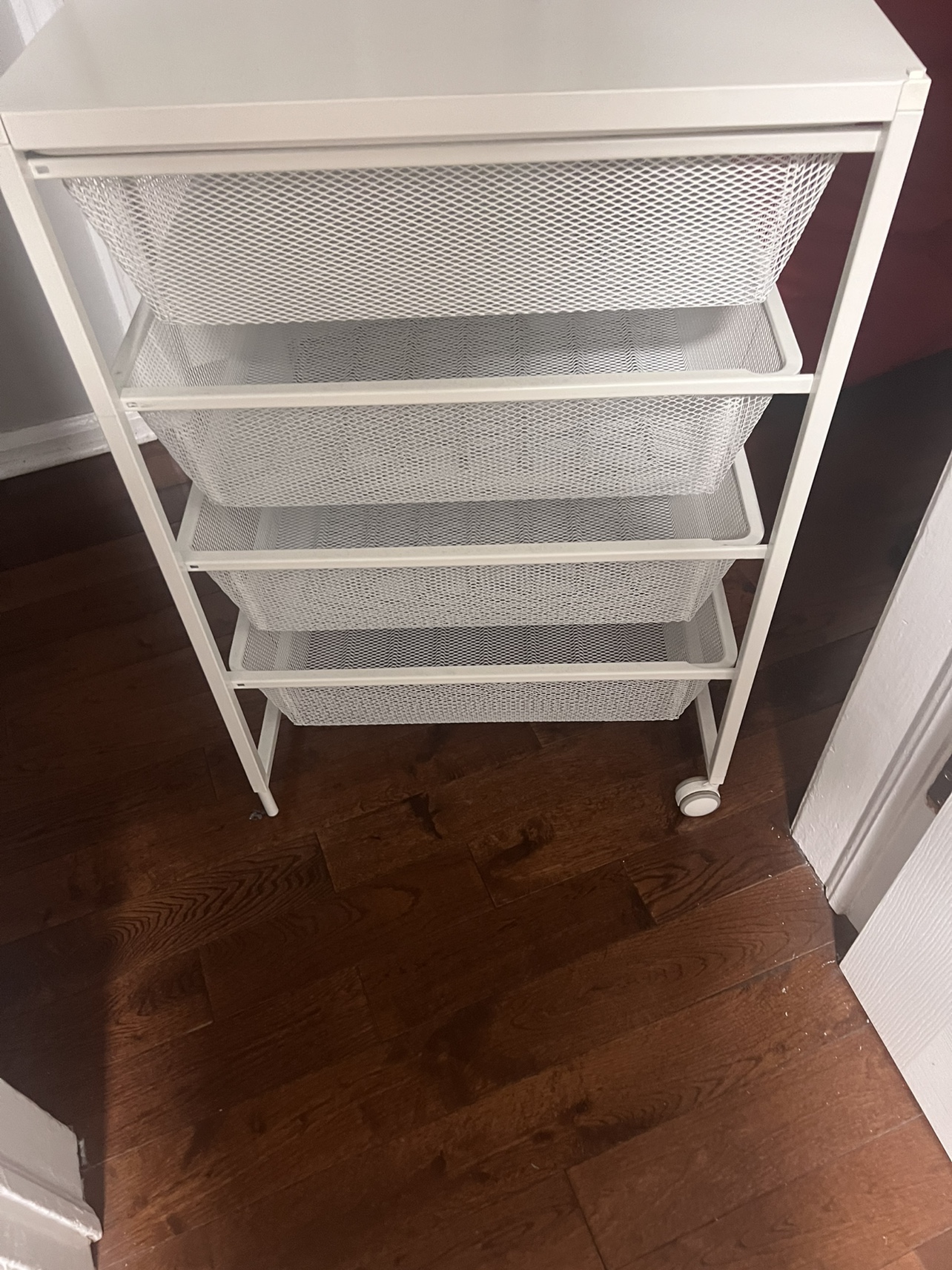 White Rolling Storage Cart - photo 3